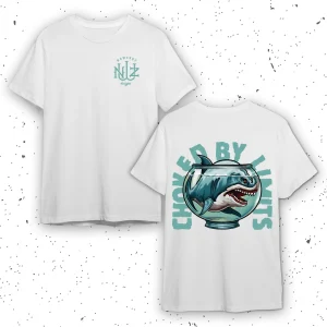 camiseta tiburon - choked by limits